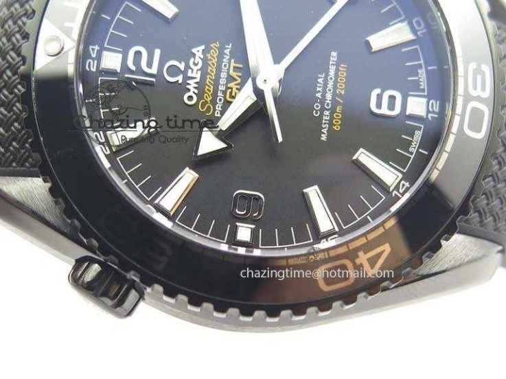 0502 Planet Ocean 45mm Real Ceramic BP-Maker Best Edition Black Dial On Nylon Rubber Strap A TopPick 8185